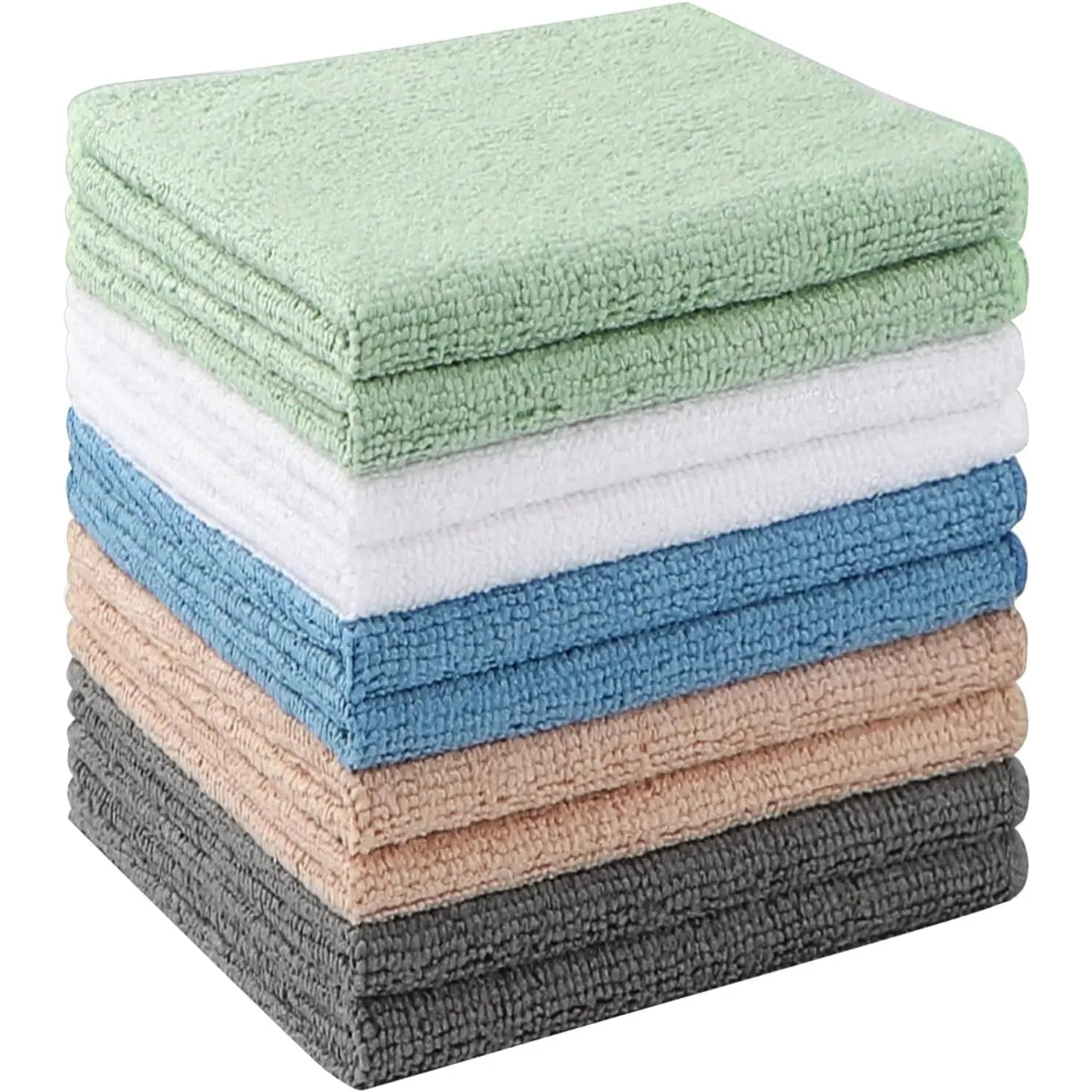 Washcloths 10 Pack  Towels (12" x 12"), Highly Soft Wash Cloths | Hand Towels,  Drying Multi-Purpose Microfiber Cleansing Cloths for Bathroom, Hotel, , and Salon-Multicolor