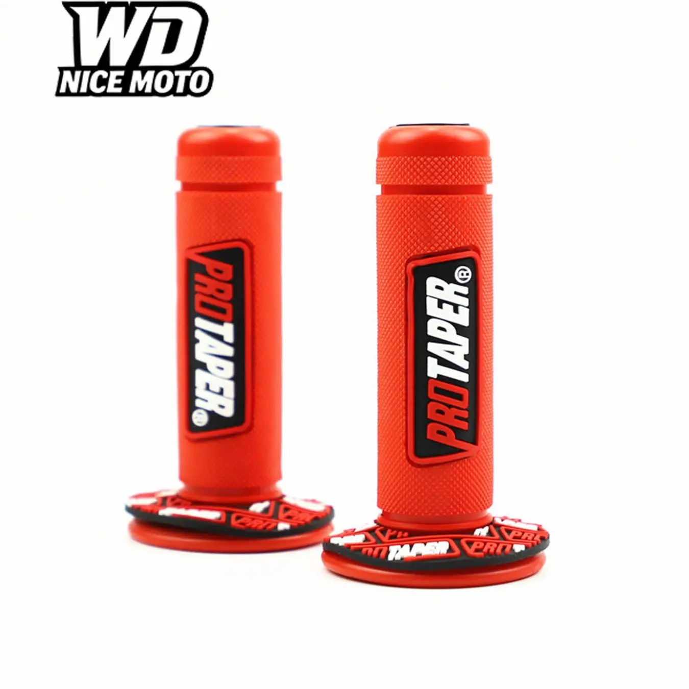 WD Nice Moto Motorcycle Handle Grips, 7/8-Inch 22mm Universal Handlebar, Rubber Gel Grips, Comfortable Hand Grips for Motocross and Dirt Bikes, Motorcycle Parts
