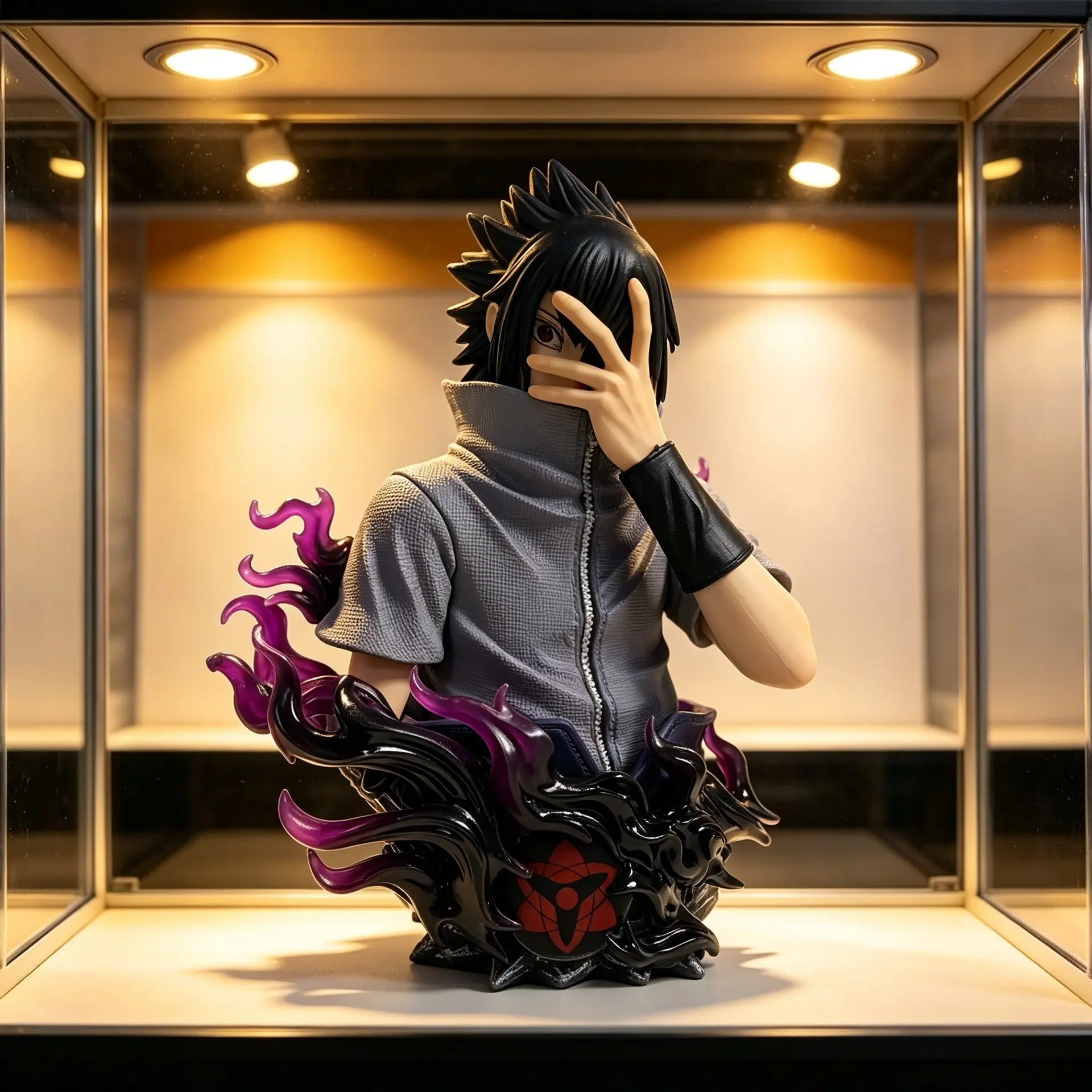 Naruto Amaterasu Gk Anime Character Statue, Uchiha Sasuke Anime Collectible Model, Trendy Figurine, Anime Collectible Figure, Perfect Gift for Fans, High-Quality Display Piece