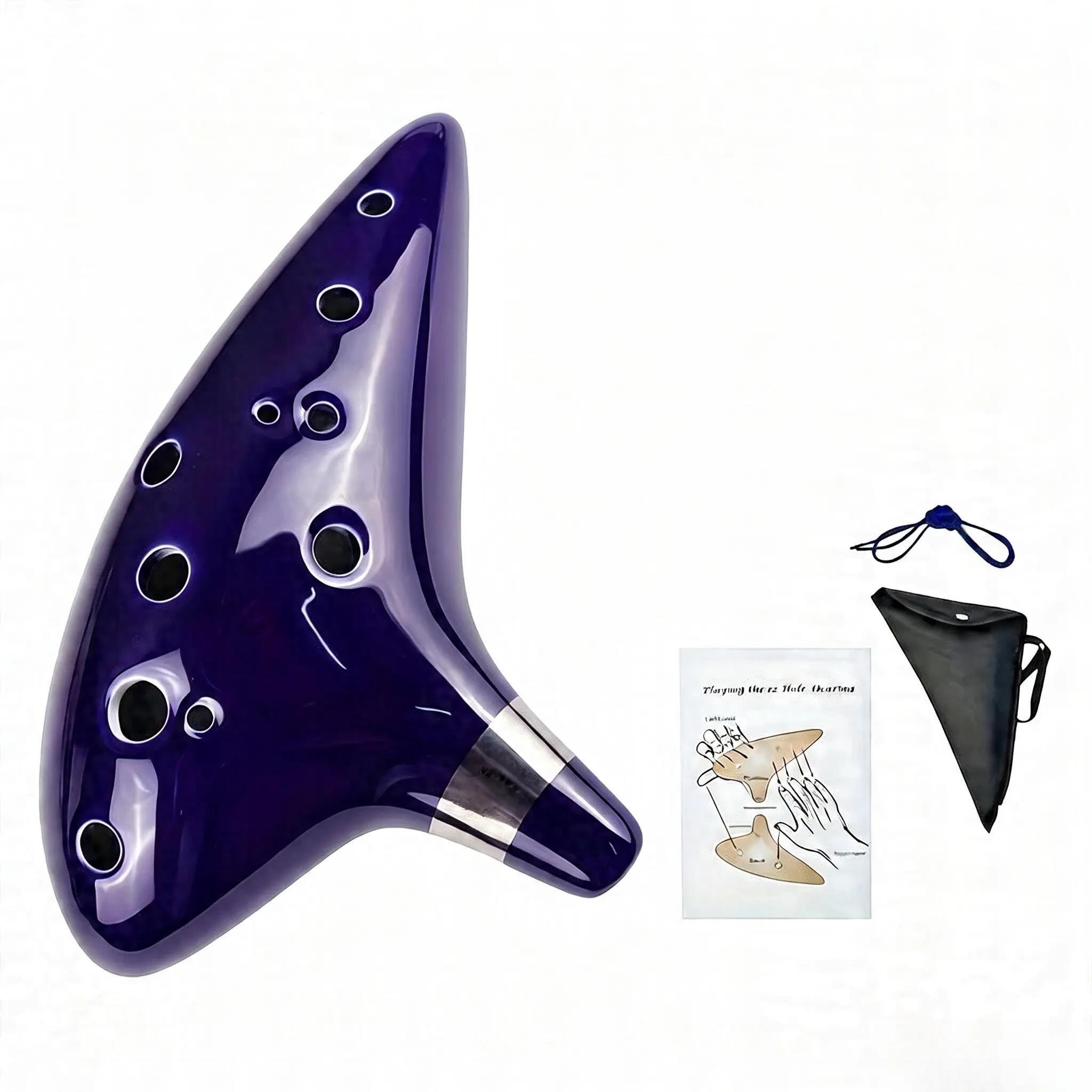 12-Hole Ceramic Recorder, Durable and Stylish, Portable Instrument for Flute Players, Perfect Gift Idea, Ideal for Music Enthusiasts