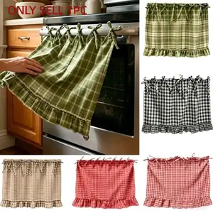 Handmade Oven Apron, Heat Resistant Kitchen Decor, Ribbon Tie Top Design, Protects Countertops, Farmhouse Style, Ideal for Ovens & Appliances