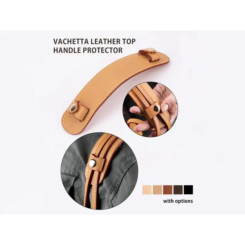 Ankes Artisan Goods Comfort Genuine Vachetta Leather Shoulder Strap Pad Anti-Wear Handle Protector for  Neverfull PM MM GM