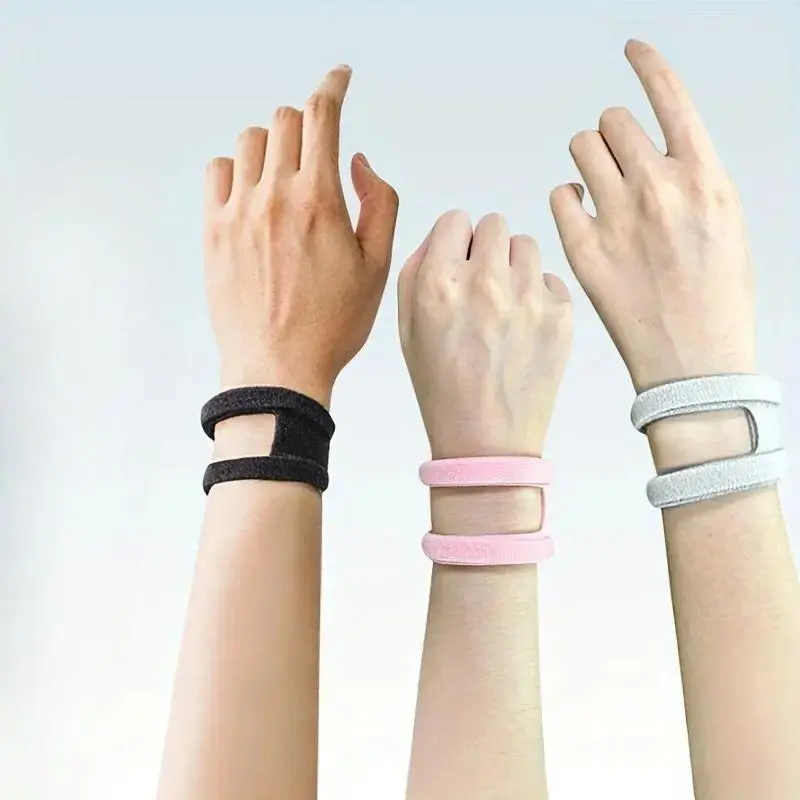 3pcs Durable Fiber Wrist Support Braces - Adjustable Elastic Wraps, Lightweight Sports Wristbands, Carpal Tunnel Aid for Unisex Office to Outdoors Use