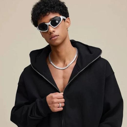 Balaclava Jacket Zip Up Fashion Double Layer Hoodie Hip Hop Outerwear Jacket Y2K Clothing for Men and Women Balaclava Jacket Zip Up Fashion Double Layer Hoodie Hip Hop Outerwear Jacket Y2K Clothing for Men and Women