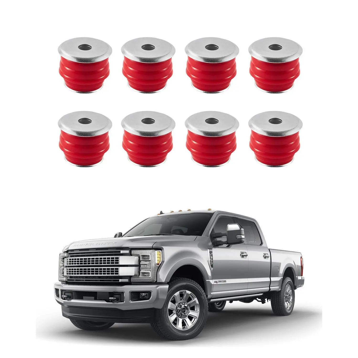 VEVOR 60-Piece Polyurethane Body Mount Bushing Kit for 2008-2016 F250-F350 Super Duty, Quick Replacement, Shock Absorption, Improve Bumpy Driving Performance, Boost Driver Control, Cut Maintenance Costs, Safeguard Suspension Integrity
