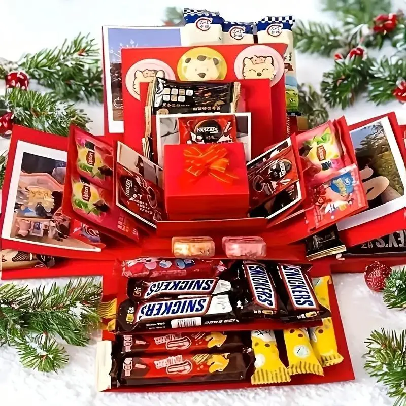 Surprise Explosion Candy Birthday Gift Box, Ideal for Weddings & Birthdays, Perfect Holiday Packaging for Halloween & Christmas Gifting