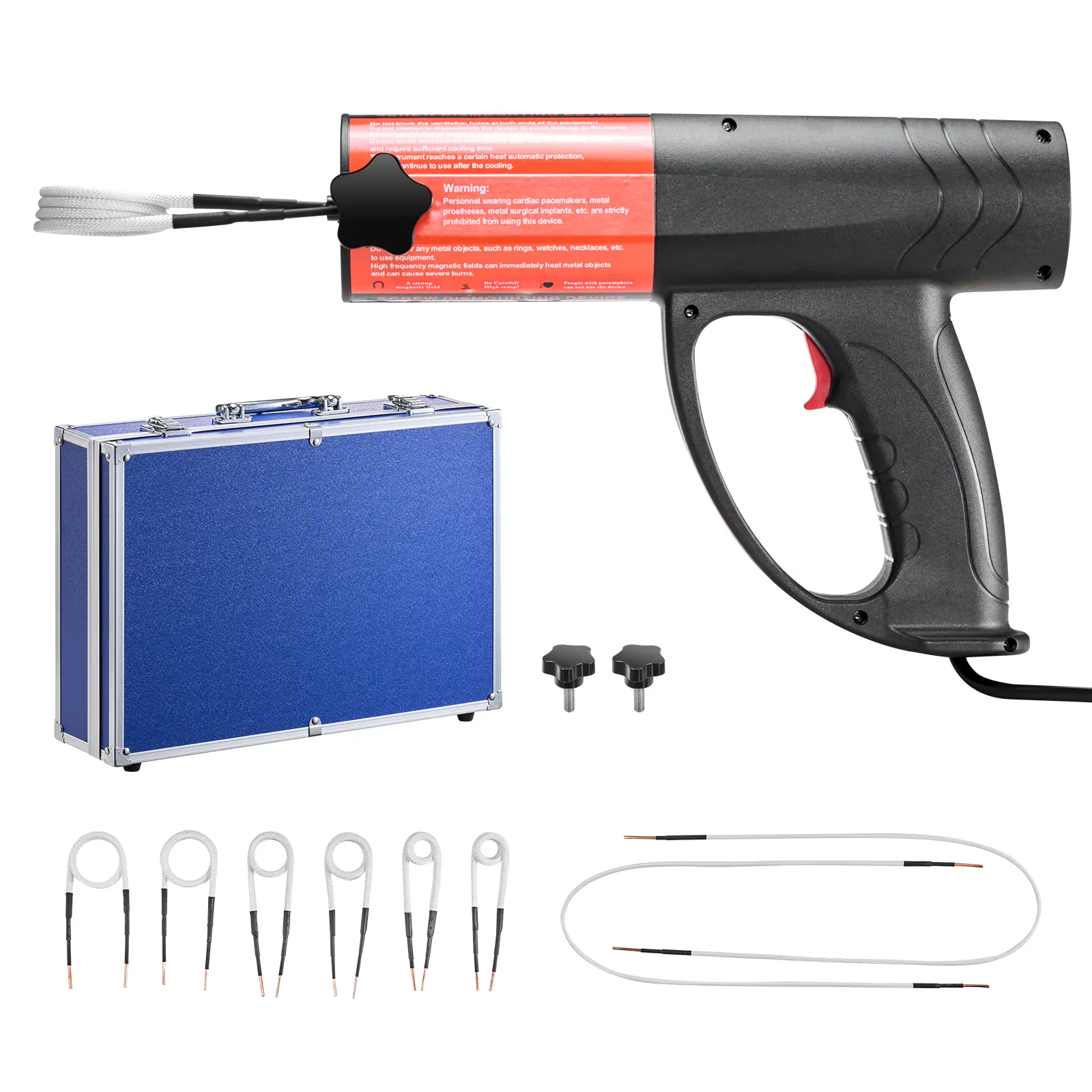 Induction Heater Bolt Removal, 1500W 110V Magnetic Induction Heater Kit, Handheld Nut Buster Tool for Rusty Screw Removing, Car Garage Repairing Tools with 8 Coil and Box