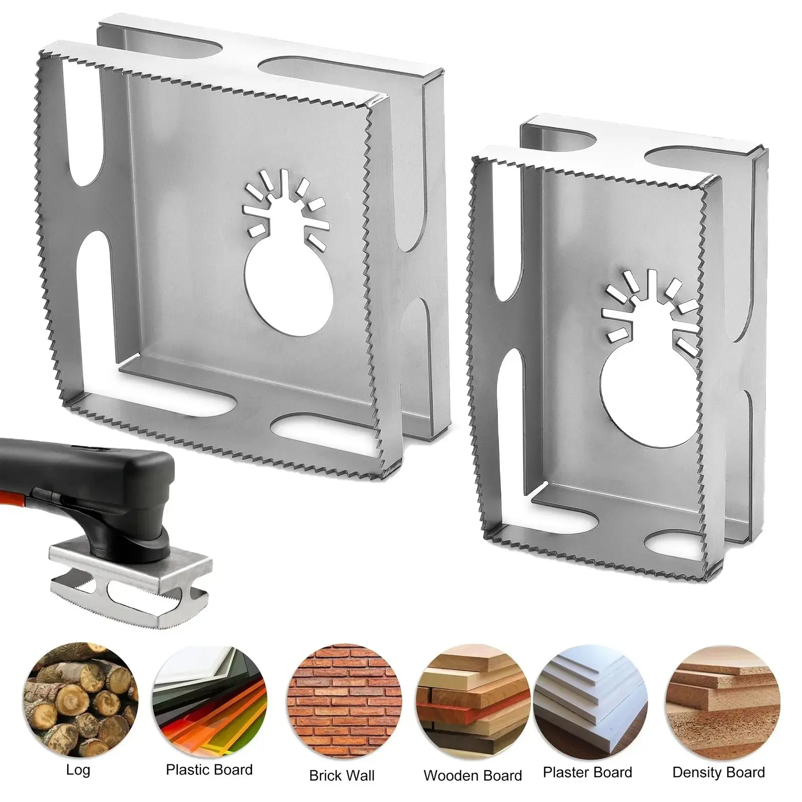 2Pcs Oscillating Tool Drywall Outlet Slot Cutter, for Cutting Single Gang Wall Boxes