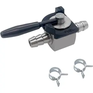 1/4" Fuel Shut Off Valve Inline Heavy Duty Gas Shutoff Valve with Clamps Fit for 07-403 07403 48568 B1SB868