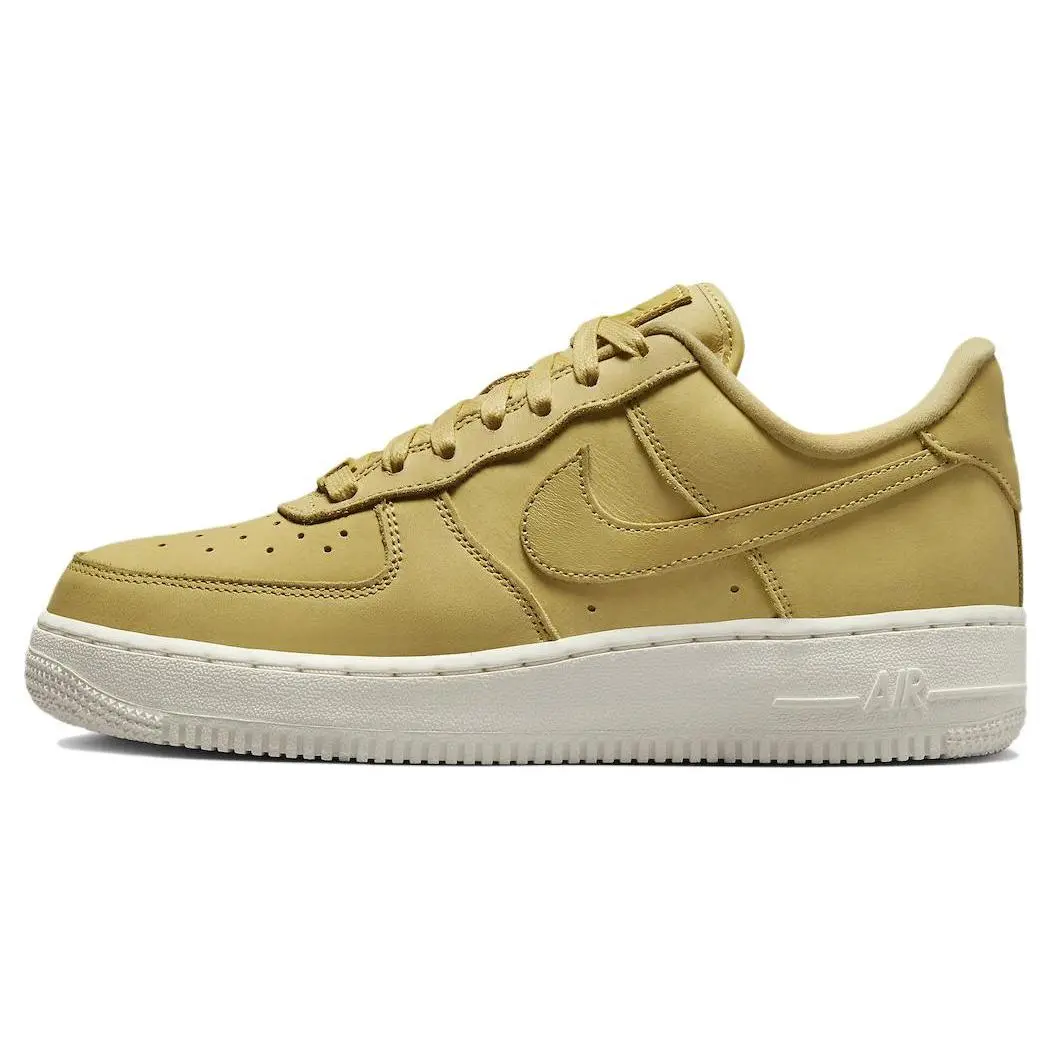 Nike Air Force 1 Leather Low Top Sneakers for Women in Yellow Verifiable, with credentials and supporting global authentication