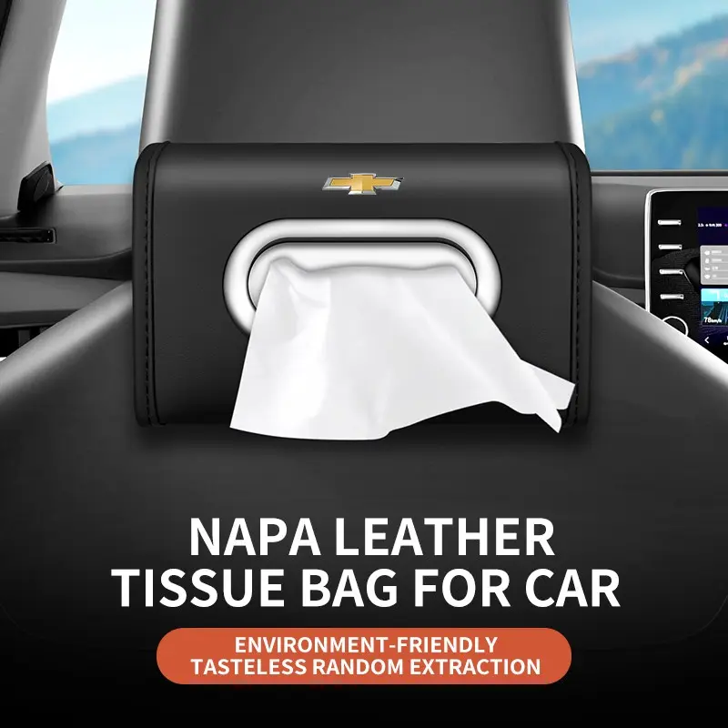 Suitable for Chevrolet Malibu, Equinox, Tahoe, Suburban, Trailblazer, Traverse, Trax, Blazer, Camaro, Corvette, Silverado, Colorado car tissue storage rack, car tissue holder, car headrest tissue box