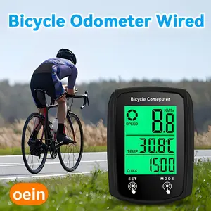 Oein, Wired Bike Computer, Bicycle Odometer Wired MPH KM/H, Bike Speedometer Bike Odometer with Touch Sensor Switch, Big Digital LCD Screen, Automatic Wake-Up