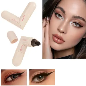 Smooth Dual-Ended Rotating Eyeliner Pen, Quick-Dry Non-Bleed, Easy Application, Daily Commute Eye Liner, Single Item Balm Form