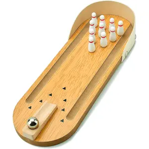 Tabletop Mini Bowling Game Set: Funny White Elephant Gifts for Adults Men Women Christmas Stocking Stuffers for Teens Boys Girls Kids Wooden Home Bowling Alleys Office Desk Toys Stress Relief Gadgetsfidget toys