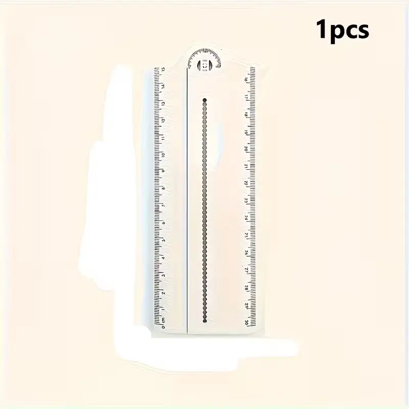 Multifunctional Folding Geometric Ruler, Math Angle Measurement and Circle Drawing Tool, Integrated Protractor for Geometry Templates
