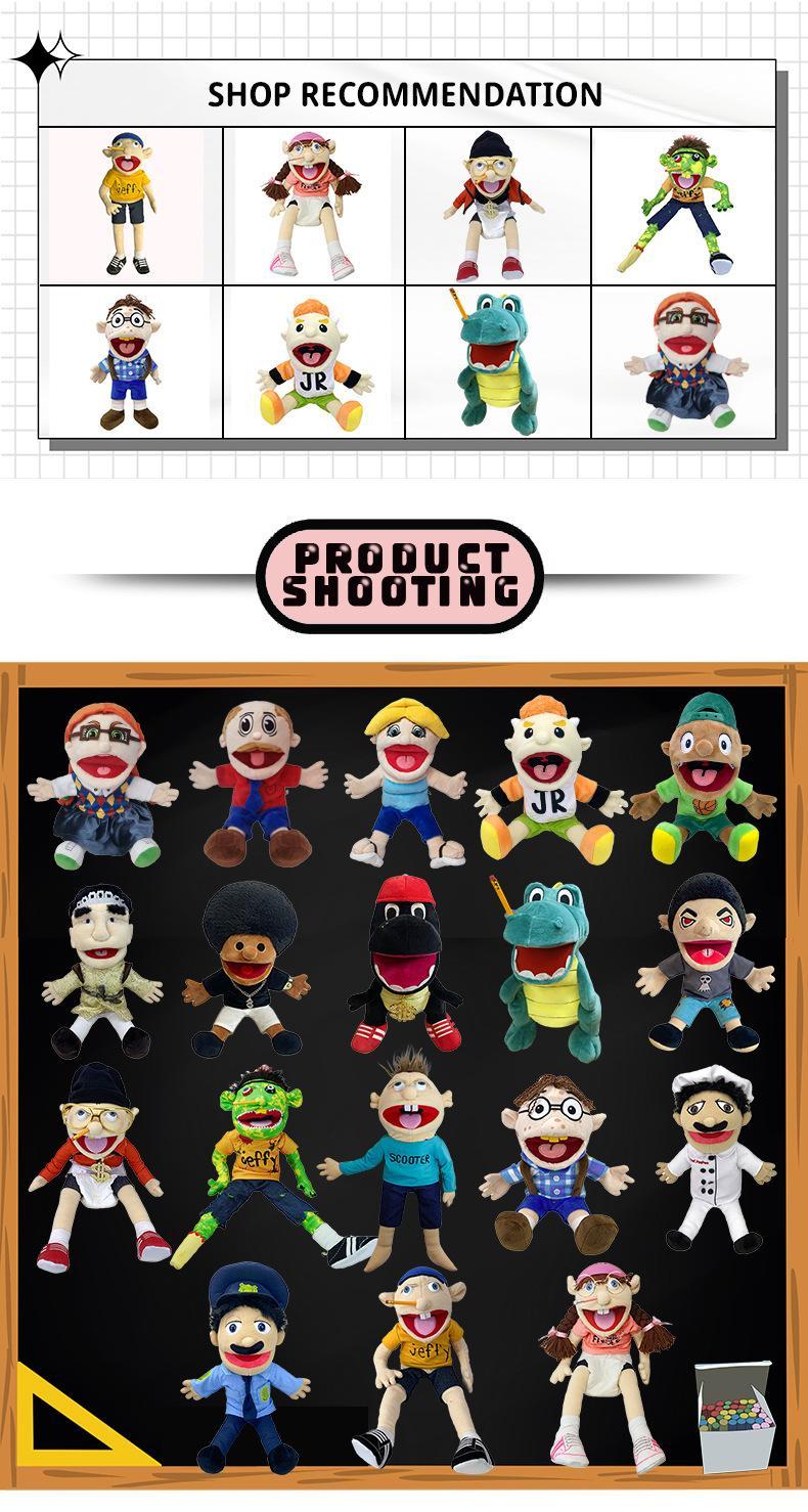 Jeffy Hand Puppet Toy Jeffys Zombie Boy Puppet Brinquedo Kawaii Stuffed Animal Jeffy Puppet Family Real Sml Doll Birthday Gift