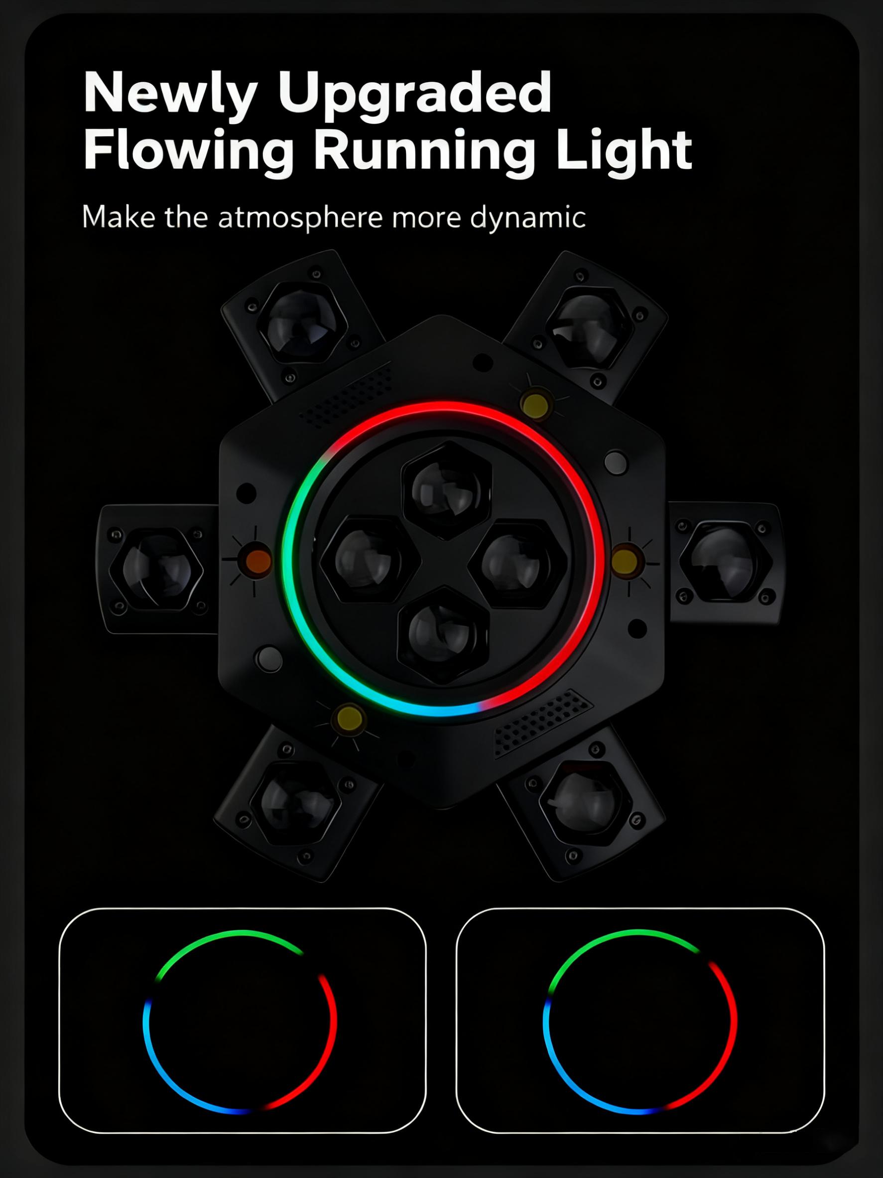 150W Moving Head DJ Lights 6 Arms Party Lights RGBW 6-IN-1 LED Stage Lights with Strobe Beam & Remote Control DMX512 for Wedding Party Disco KTV Event