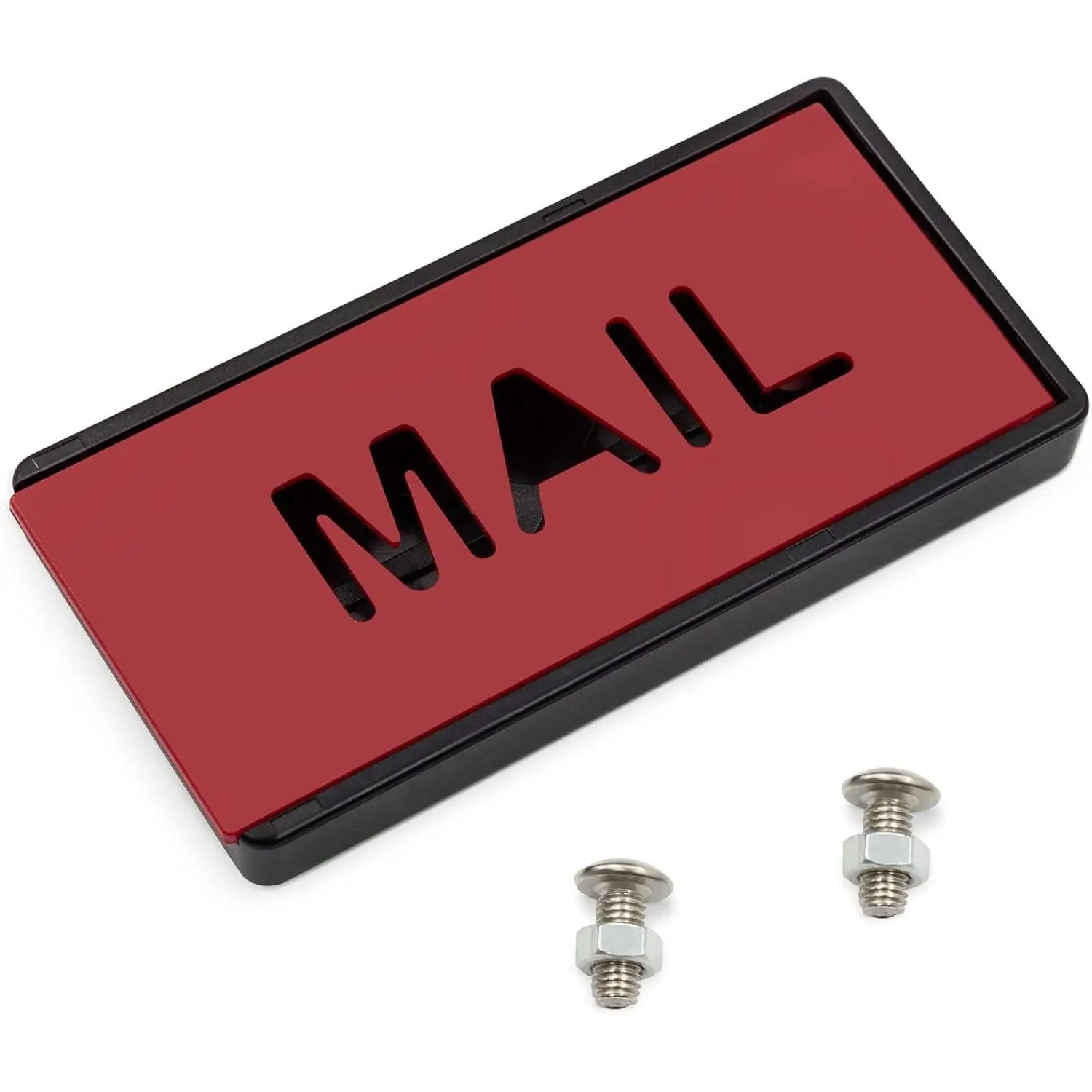 SuperDi Plastic Mailbox Flag Replacement Set, Front-Mount for Brick & Stone Mailboxes, Easy No-Drill Assembly for Mail Alert
