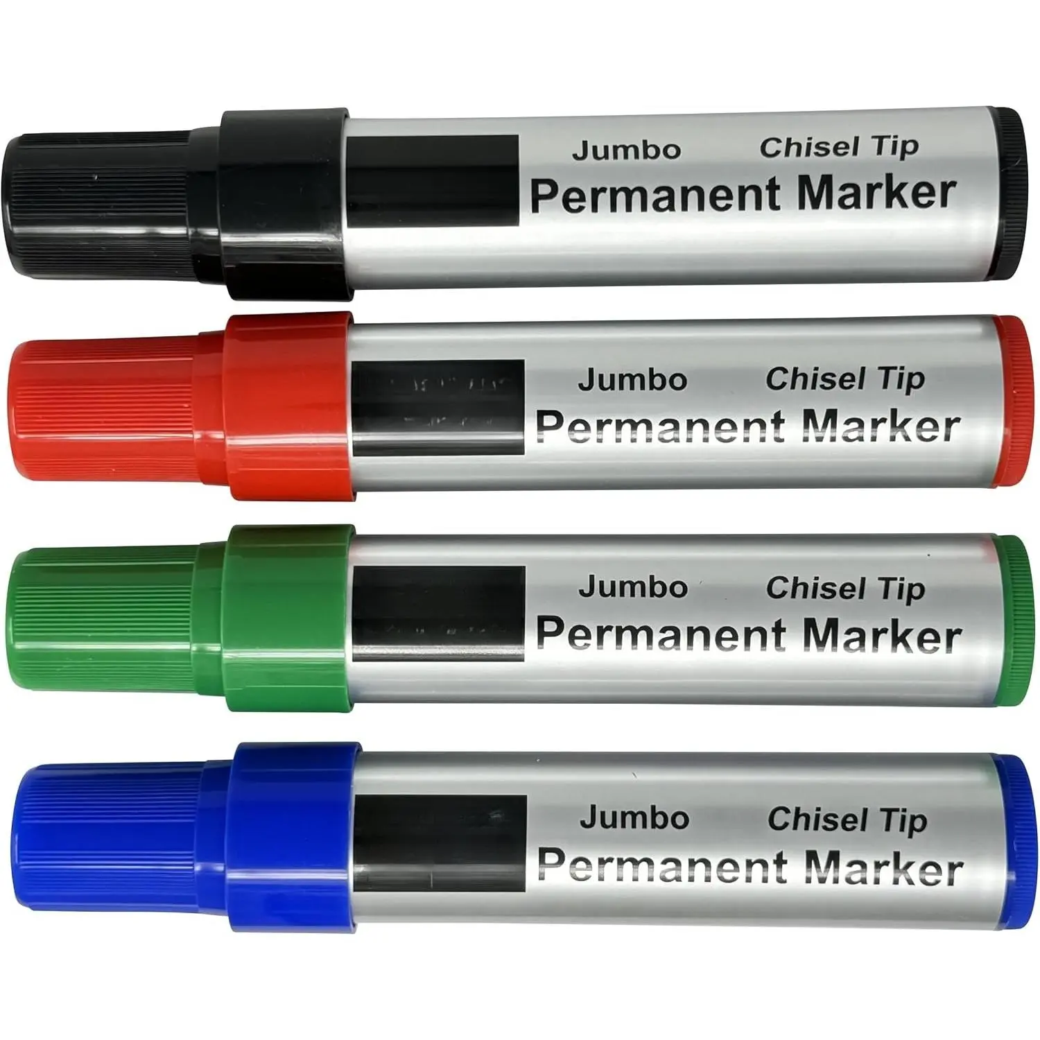 Permanent Markers, Chisel Tip, 4 colors, Black, Red, Green, Blue Permanent Markers, Chisel Tip, 4 colors, Black, Red, Green, Blue