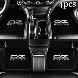 4pcs Simple Car Mats, Non-Slip Polyester, Durable Absorbent, Easy Clean, Suitable for Trucks, Vans, Suvs, Front and Back Seats
