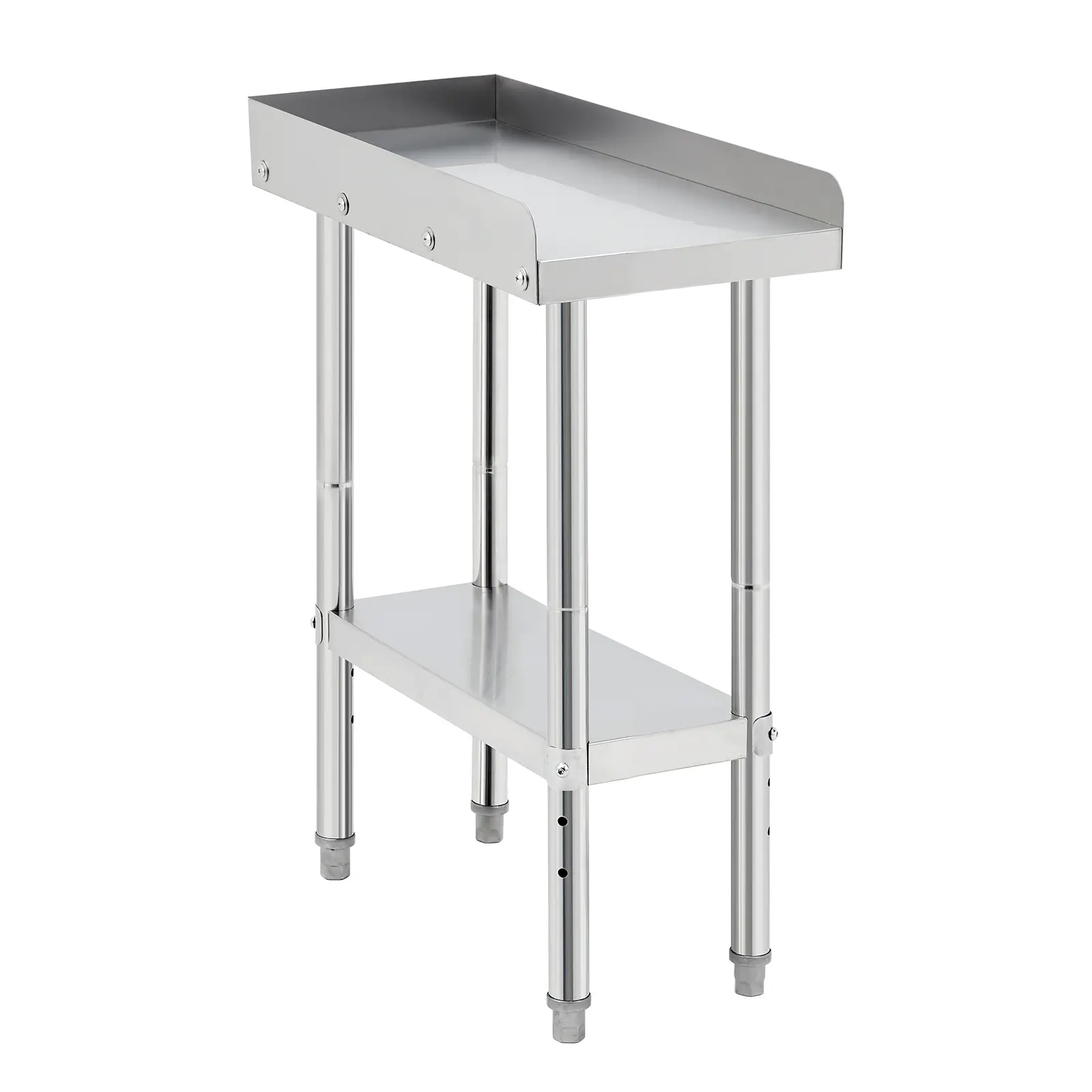 201 Stainless Steel Outdoor Grill Prep Table Removable Backsplash BBQ Work Table Patio Food Prep Station Outdoor Kitchen Utility Table 24 Inch x 30 Inch x 30 Inch