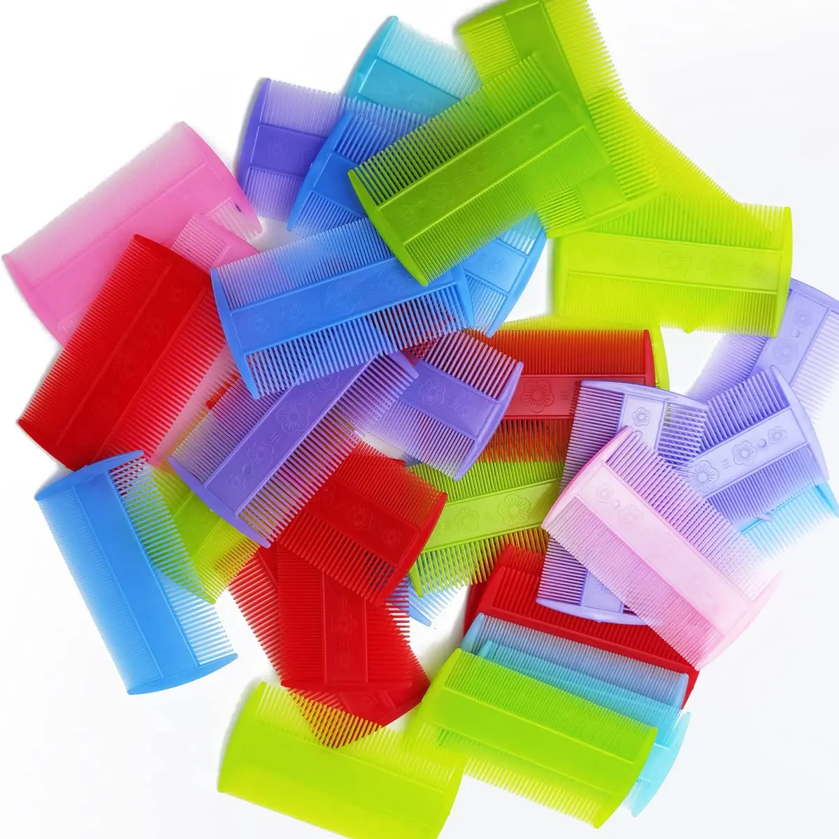 20 count Comb for Cats, Lice Comb for Dogs, Double Sided  Comb for Short Hair of Pets or Humans ( Colors)