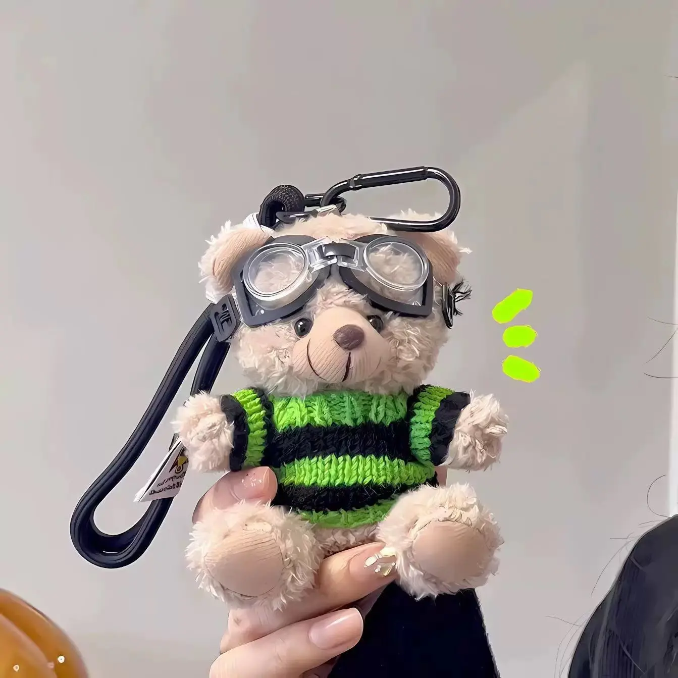 Pilot Bear Plush Pendant Creative Doll Cute Bear Toy Keychain Bag Ornament