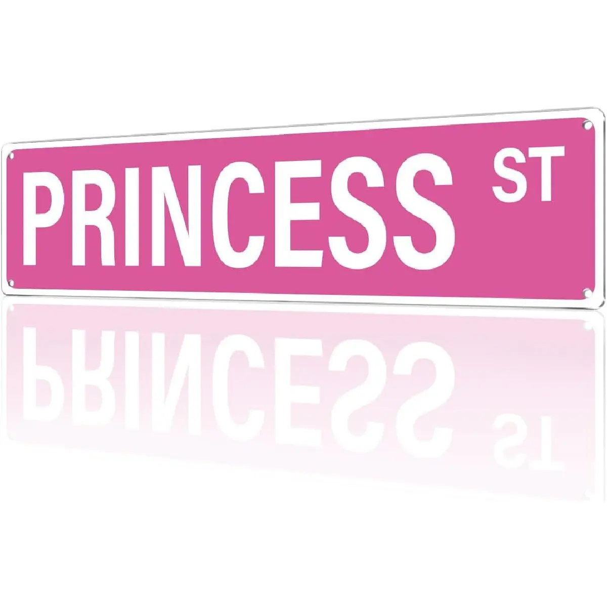 'PRINCESS ST' Pink Room Decor Aesthetic – 16x4″ Cute Street Signs for Bedroom| Trendy Y2K Posters Wall Decorations for Downtown Girly Room Girl Bedroom Teen College Dorm, 2482