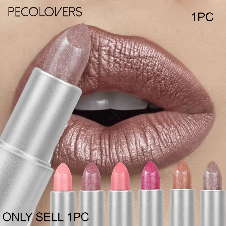 1pc Shimmer Velvet Lipstick, a Metallic Pearl Lipstick with Lasting -Glow And Sparkle, Perfect for Women'S Festival Gifts