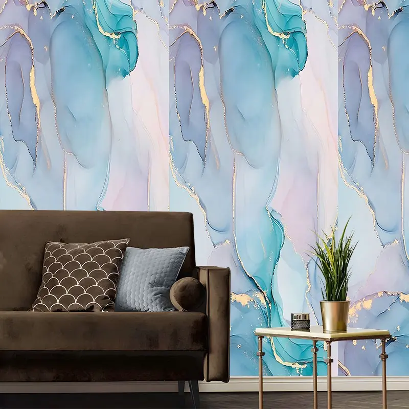 Blue Purple Marble Peel And Stick Wallpaper, Resistant Easy To Clean Self Adhesive Removable,No Residue, Reusable Durable Home Decoration,Suitable For Bedroom,Living Room,Interior Wall,All Indoor Decor Surfaces,Perfect Gift for Home Decor Enthusiasts