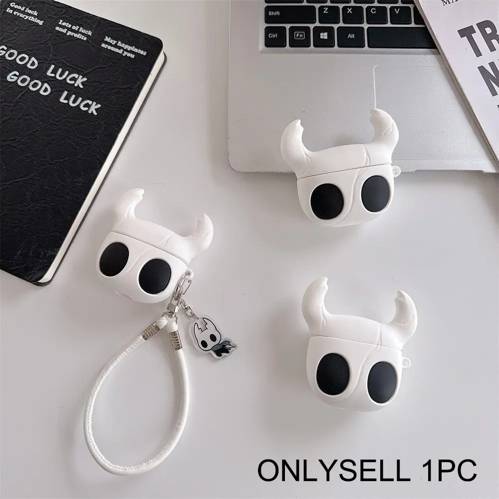 1 hollow knight headphone case,Cute wireless Bluetooth earphone protective cover case, earbuds gift, Headphone Accessories, drop resistant, durable accessory, suitable for AirPods pro3/1/2/4/pro/pro2