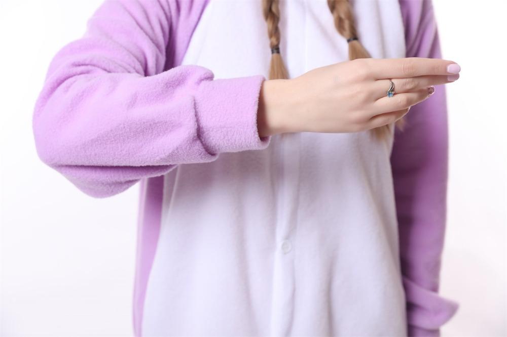 HKSNG Adult Animal Cute Purple Pink Bunny Rabbit Pajamas Cartoon Onesies Halloween Costumes Jumpsuits Christmas Gift Kigurumi