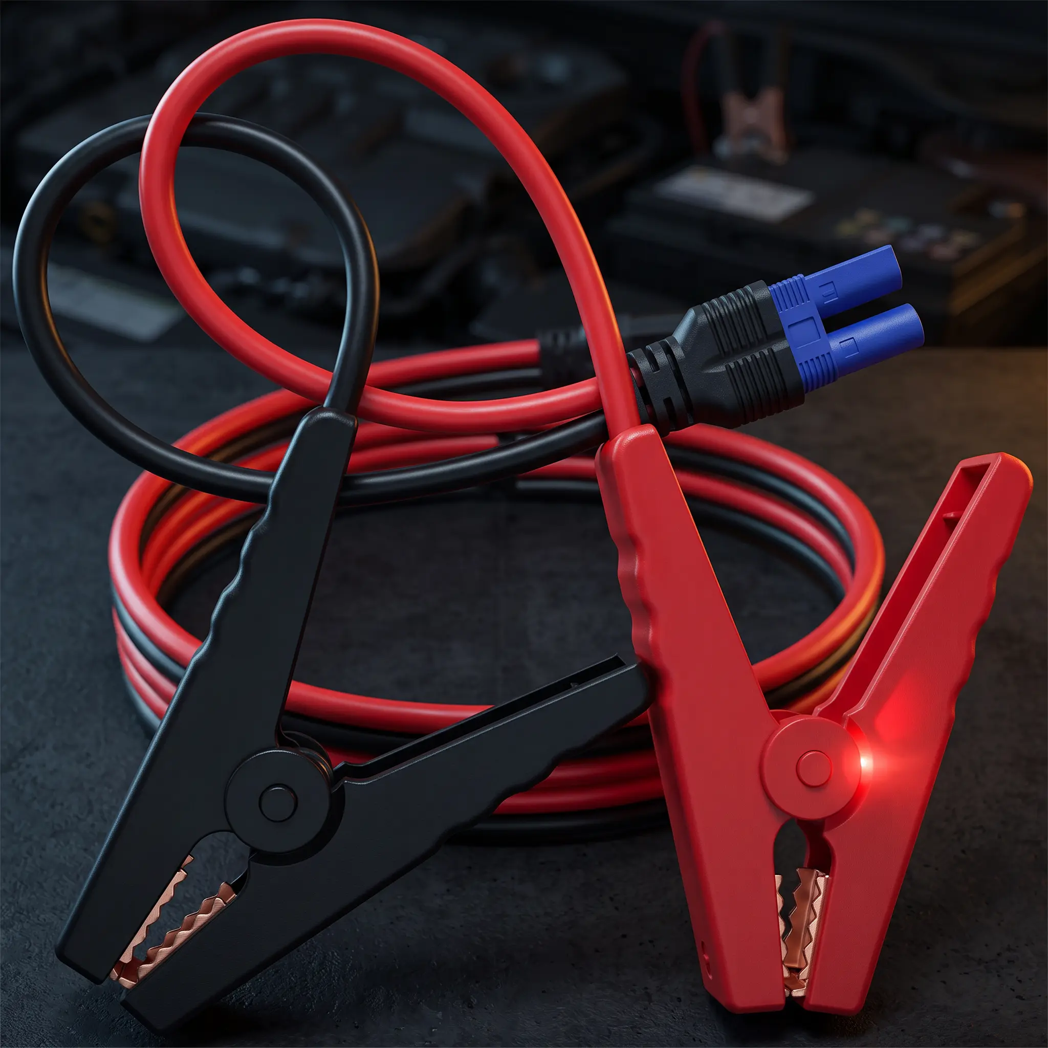 EC5 Jump Starter Cable with Battery Alligator Clamps | 12V 10AWG Wire Replacement Jumper Cable, EC5 Female Connector Emergency Booster Cable for Portable Car Jump Starters