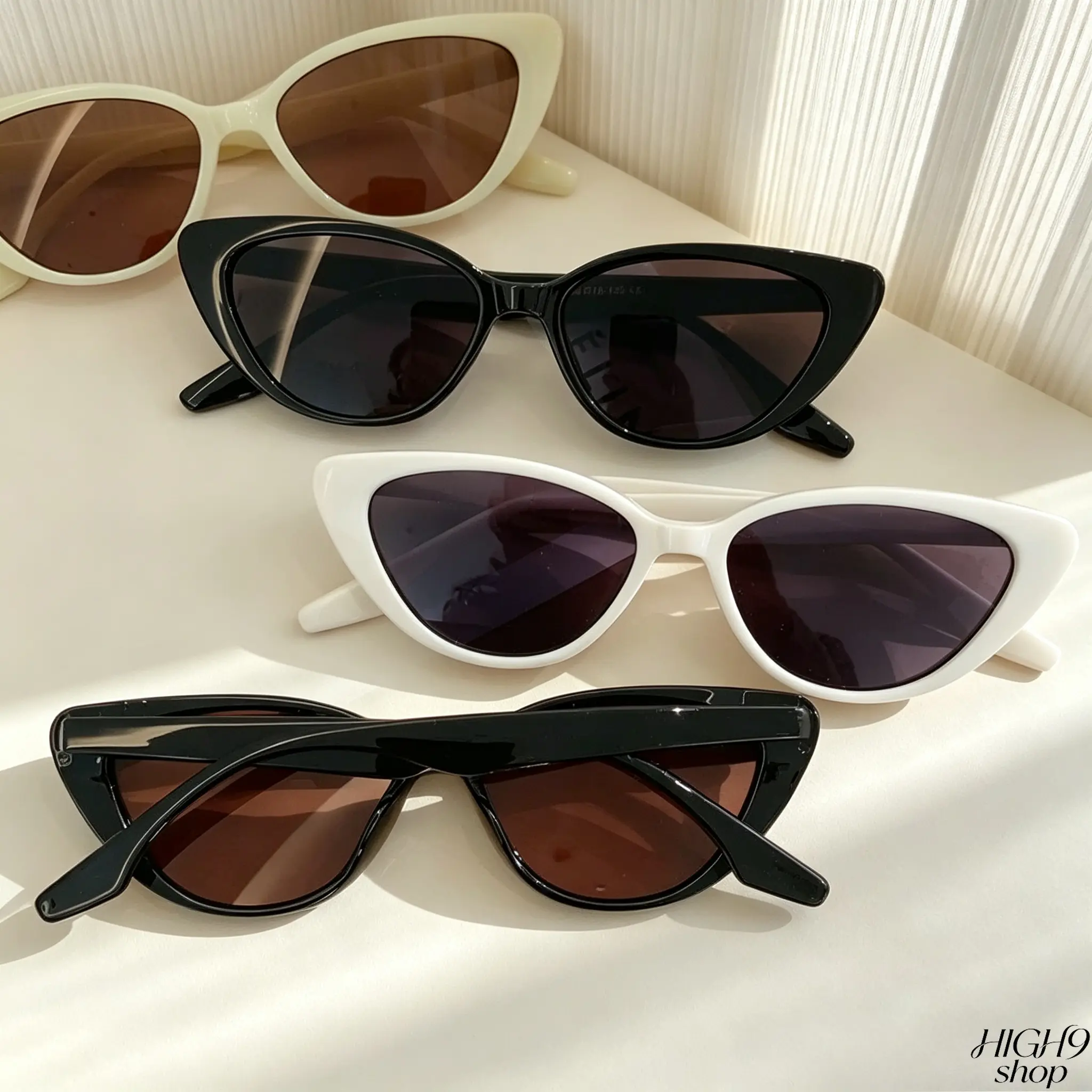 Women’s Vintage Semi-Rimless Small Cat Eye Sunglasses, UV400 Tawny Lenses Blue Light Blocking, Retro Outdoor Fashion Eyewear