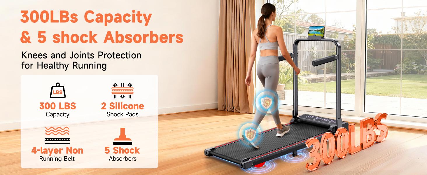 Walking Pad Treadmill for Home Small, 3-in-1 Walking Pad with Handle Bar, 9% Incline Under Desk Treadmill with 300lbs Capacity