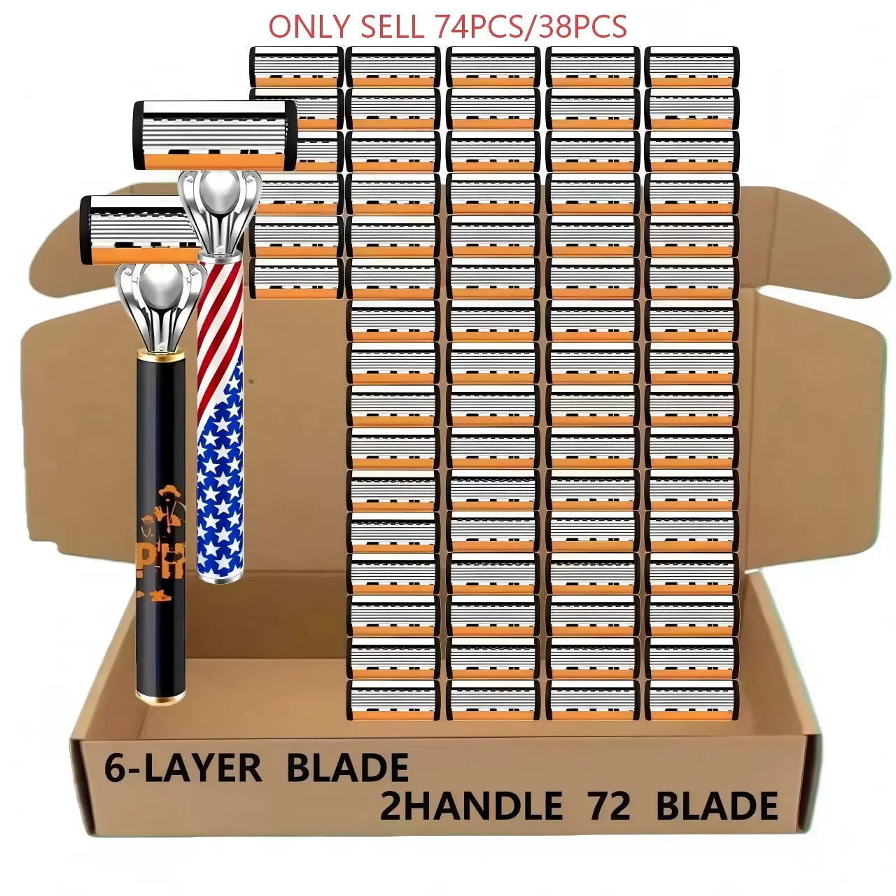 This classic men's razor comes with 72 ultra-sharpand durable Stainless Steel blades, and its progressive designensures a safe,smooth and painless shavingexperience.Comes with 2 non-slip handles, perfectfor holiday gifts