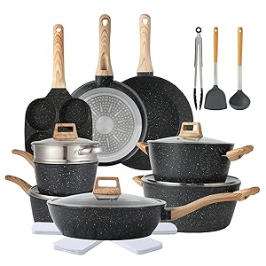 16PCS Pots and Pans Set Non Stick Cookware Set Nonstick with Cooking Set