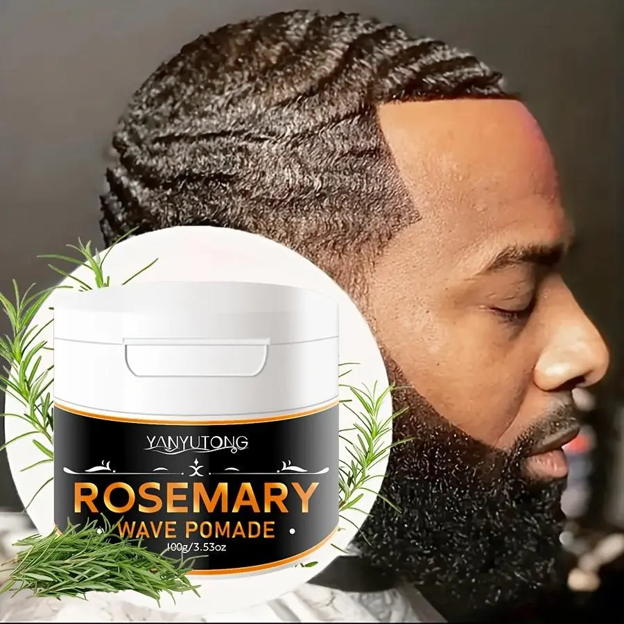 100g Men's Rosemary Curl Texturized Wave Styling Cream Balm Texture Defining Styler Curl Wavy Defined Curls – Defines Waves, Adds Volume, Moisturizes Hair, Easy to Wash, Non-Stiff Hold