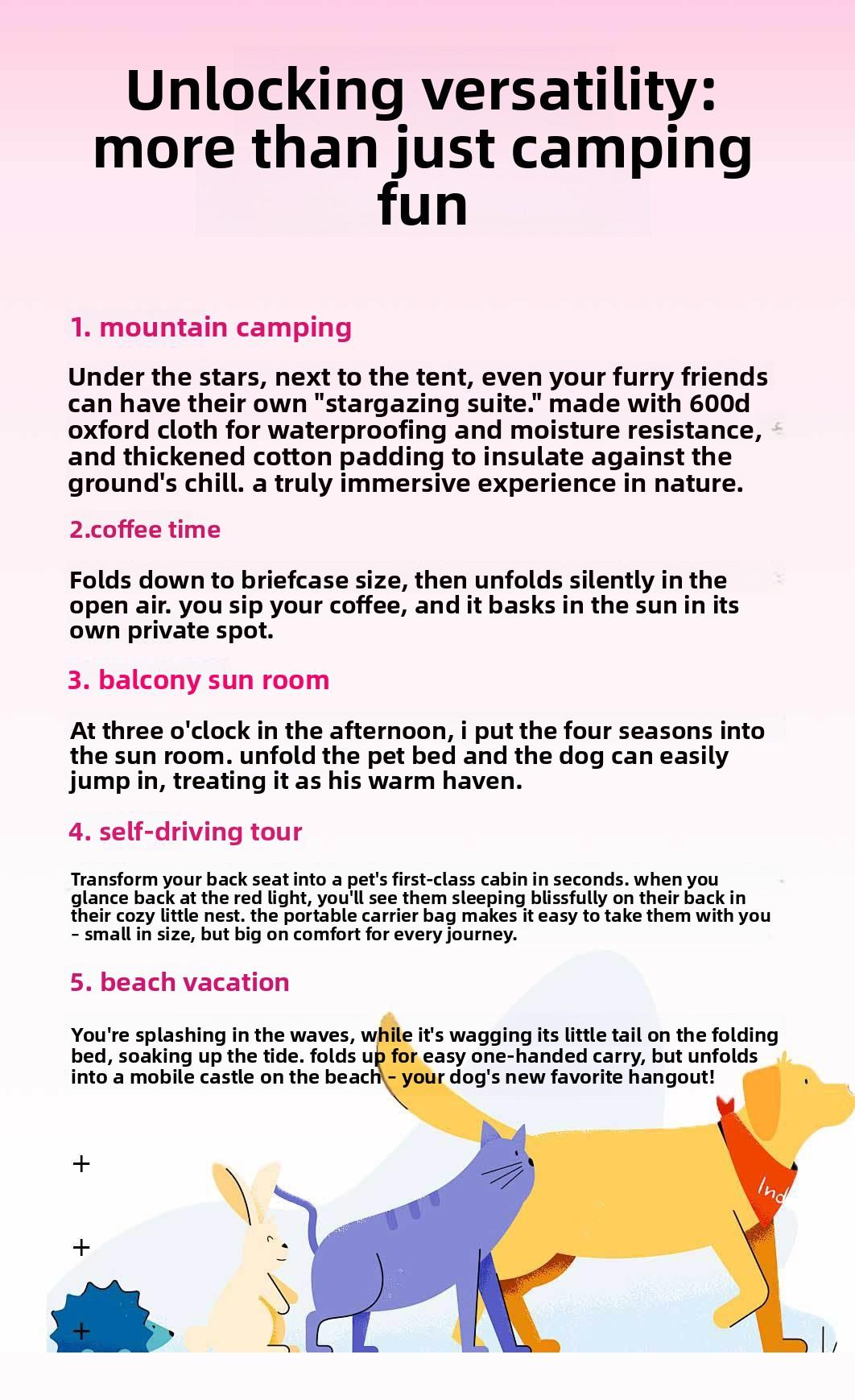 Winter Warm Dog Bed, Quilted Foldable Pet Bed, Sturdy Hexagon Portable Pet Cot for Cats & Dogs, Indoor Outdoor Use