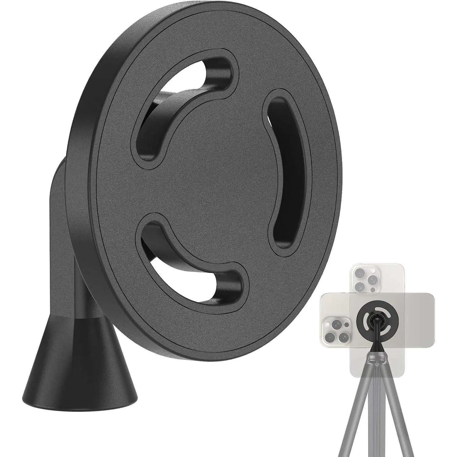 MagSafe Smartphone Tripod Mount Adapter with 1/4"-20 Screw Hole, Adjustable Mobile Cellphone Holder Accessories for 17/16/15/14/13 Plus Pro Max Mini Series, Tripod, Ring Light, Selfie Sticks