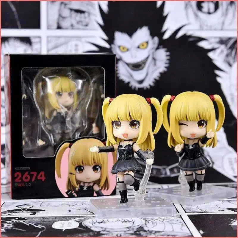 New 10cm Q Version Nendoroid 2674 Misa Amane Anime Cute Articulated Action Figures Model Collectible Model Toys Desktop Ornament Popular toys 2026 Hot selling toys
