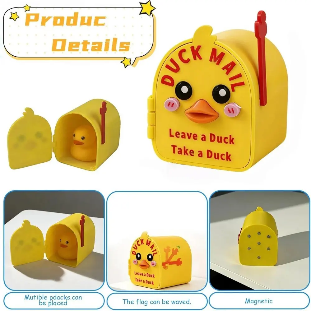 3D Printed Duck-Shaped Mini Mailbox, Office & Cruise Ship Door Decoration, Wall-Mounted Plastic Mailbox, Duck-Themed Gift, Front Access Mail Slot, Decorations and Ornaments