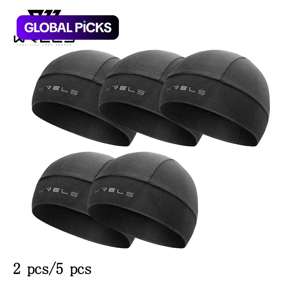 5-Piece WRELS Breathable Mesh Cycling Caps, Lightweight Cooling Ice Silk Hats, Outdoor Riding Running Hiking Sports Caps, Helmet Liners, High-Quality Hats, Athletic Hats, Performance Hats, Outdoor Headwear #GLOBAL PICKS