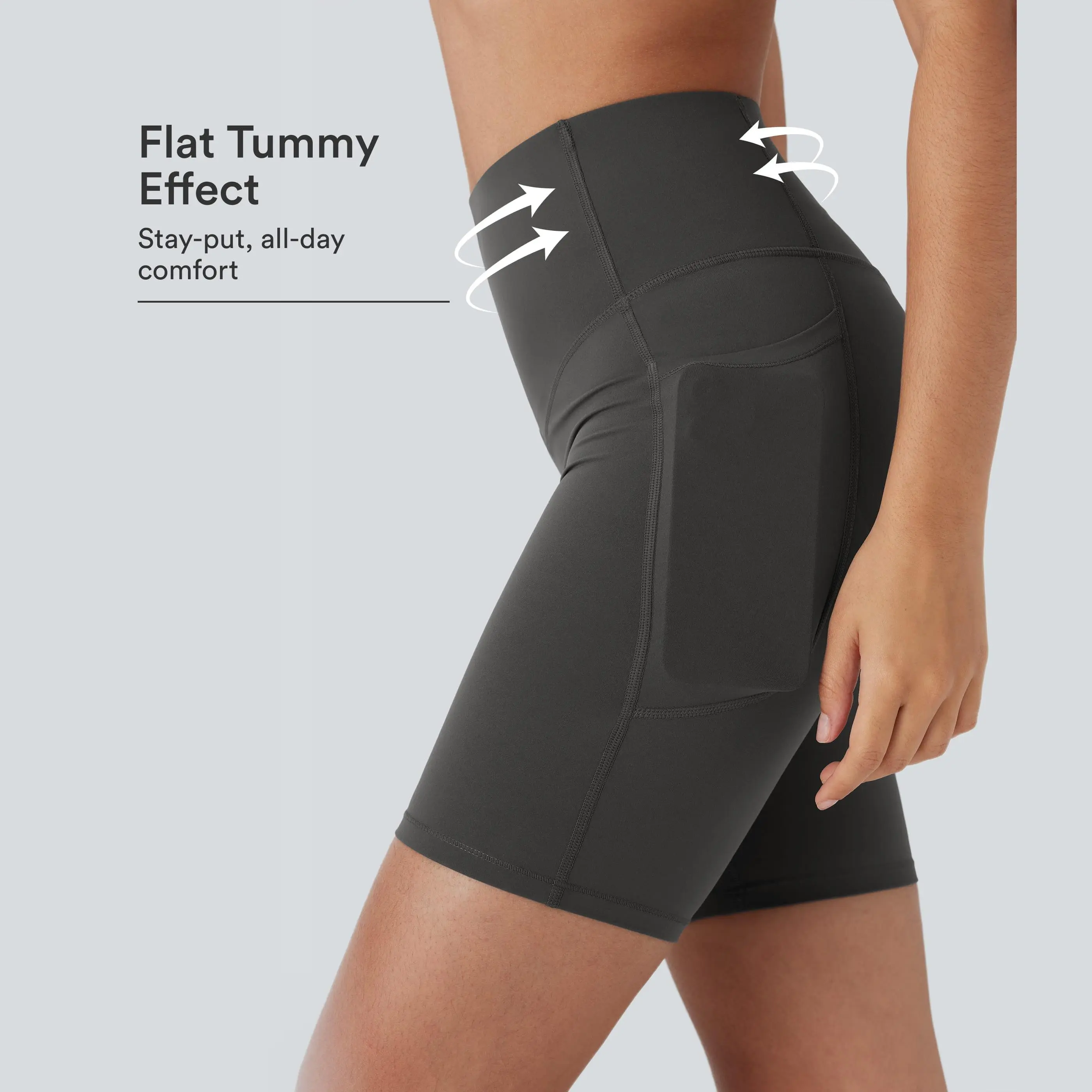 Halara UltraSculpt™ High Waisted Butt Lifting Tummy Control Pocket Shaping Training Biker Shorts 7''