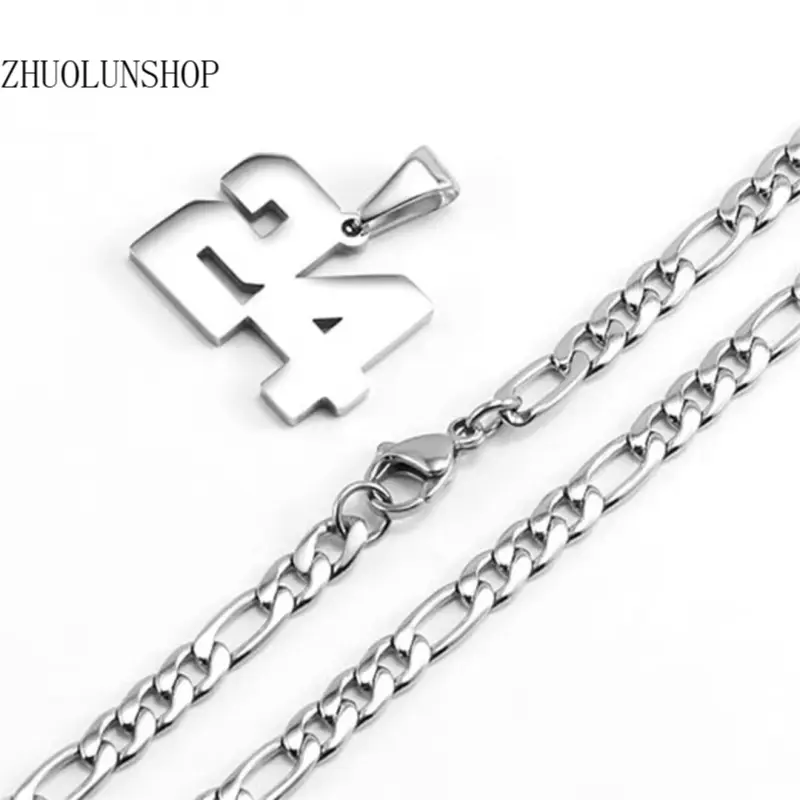 Personalized 24-Inch Stainless Steel Titanium Steel Pendant Necklace for Men Athletes, Dark Wind Chain Jewelry Necklaces, Sports Team Inspirational Tarnish-Resistant Hypoallergenic Durable Comfort-Fit Chain, Sports Fan, One-Piece men's season