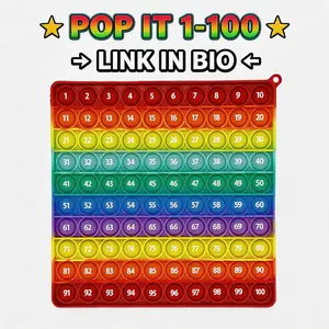 ✨Silicone pressure-relief toy – a versatile multiplication/letter/sensory play tool featuring a square shape suitable for both children and adults. This large-sized, springy finger toy comes in vibrant rainbow colors with a soft, handcrafted texture, maki