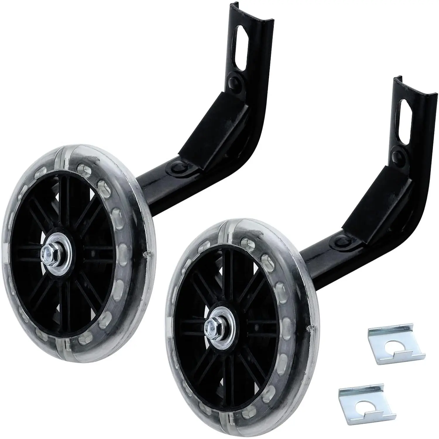 Unisex Children's Bicycle Flash Training Wheels with Auxiliary Support, 12"-16" Bicycle Accessories (Fits 12" 14" 16" Bikes)
