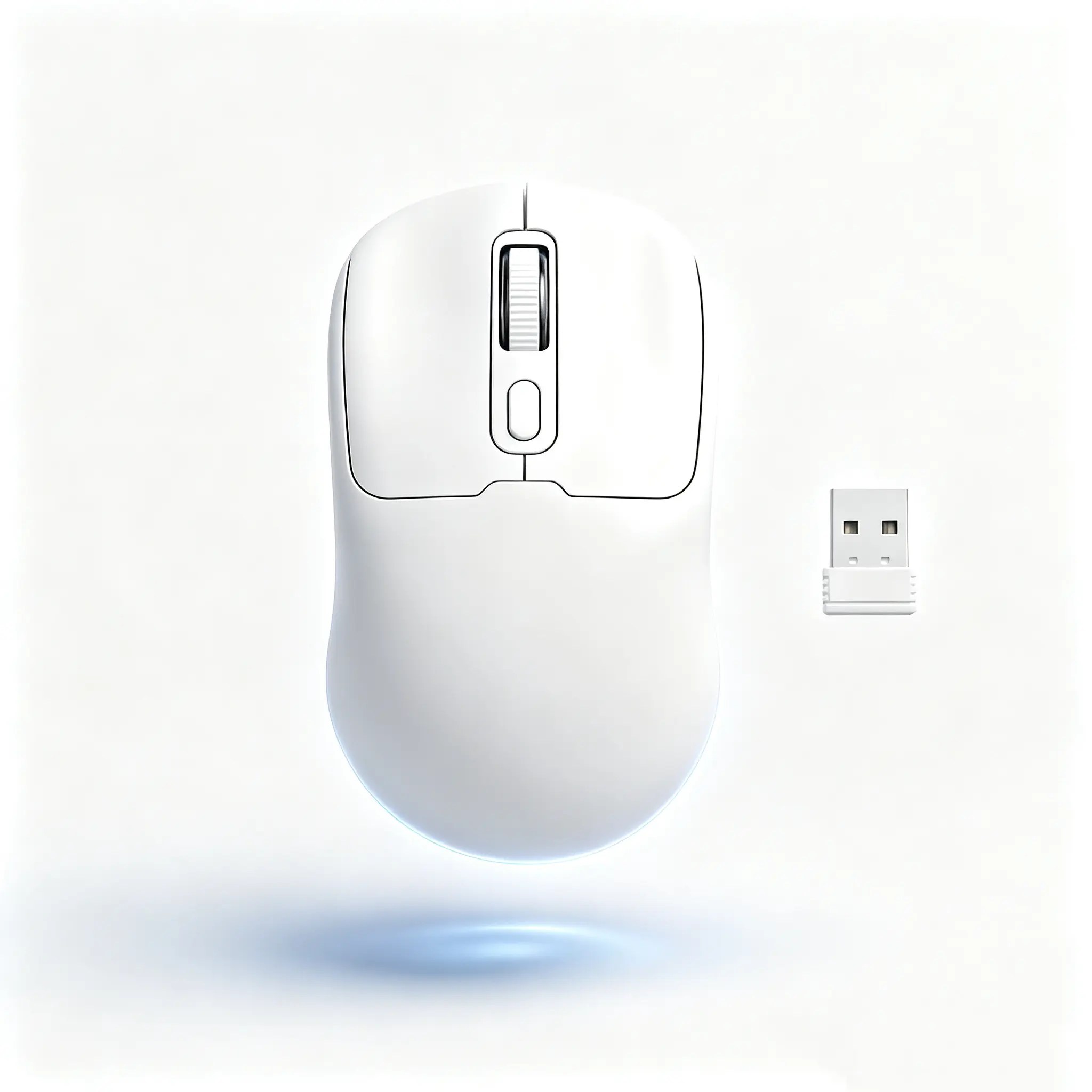 Wireless Mouse, Bluetooth & 2.4G, Silent Click, 3 DPI, Rechargeable -White |   Bluetooth 5.4 & 2.4G Dual Modes, Silent Click, Rechargeable Battery, Ergonomic Design for Laptop, PC, Mac, Chromebook, Tablet