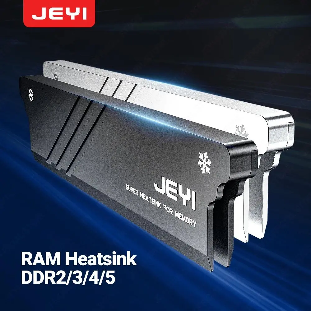 JEYI RAM Heatsink Cooler with Thermal Pads - Universal Cooling Solution for DDR2/3/4/5 PC Desktop Memory Modules