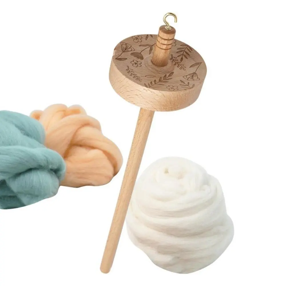 NEW rop Spindle Top Whorl Yarn Spin Hand Carved Wooden Whorl Drop Spindle For Beginners Hogard Sewing Accessories